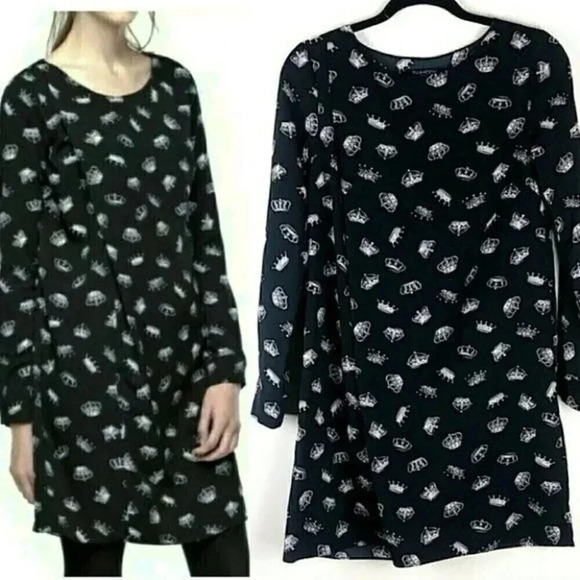 Thakoon Black Gothic Queen Long Sleeve Dress - Picture 1 of 10